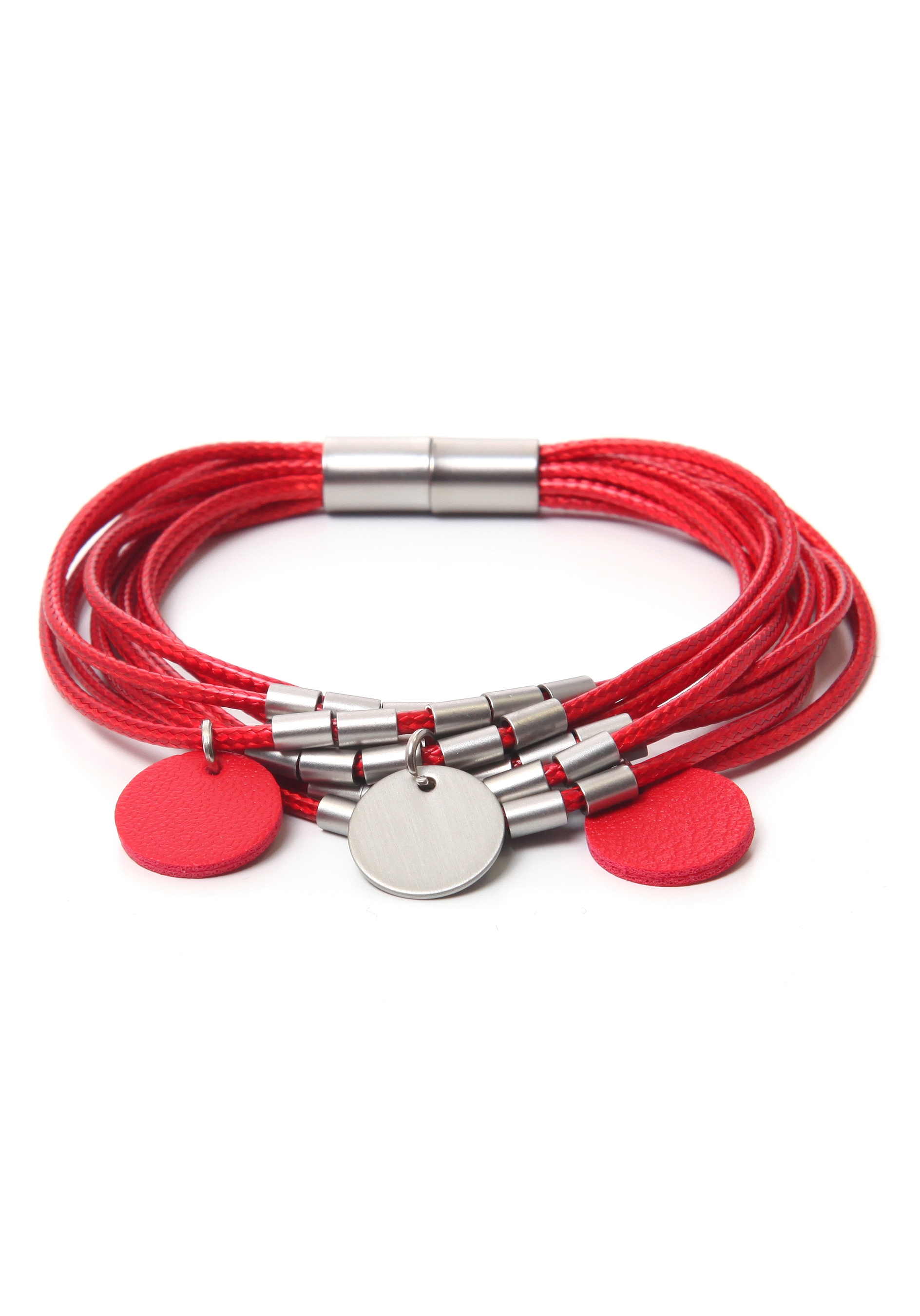 Firetti Armband »rot, rund, bicolor, mehrreihig« von Firetti