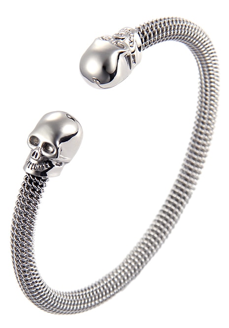 Firetti Armspange »Schmuck Geschenk Armschmuck Armband Meschkette Totenkopf Scull« von Firetti