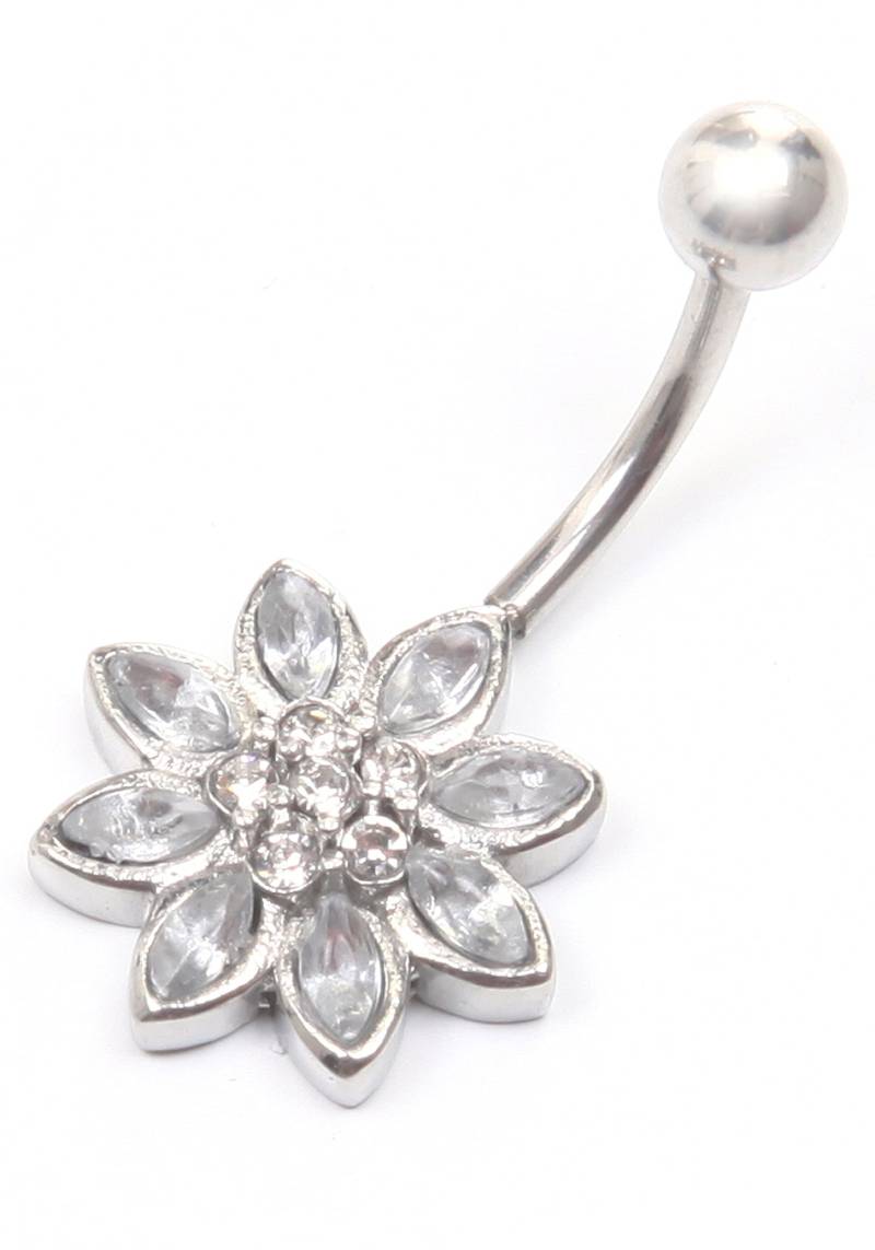 Firetti Bauchnabelpiercing »Schmuck Geschenk Piercing Körperschmuck Blume«, mit Glasstein von Firetti