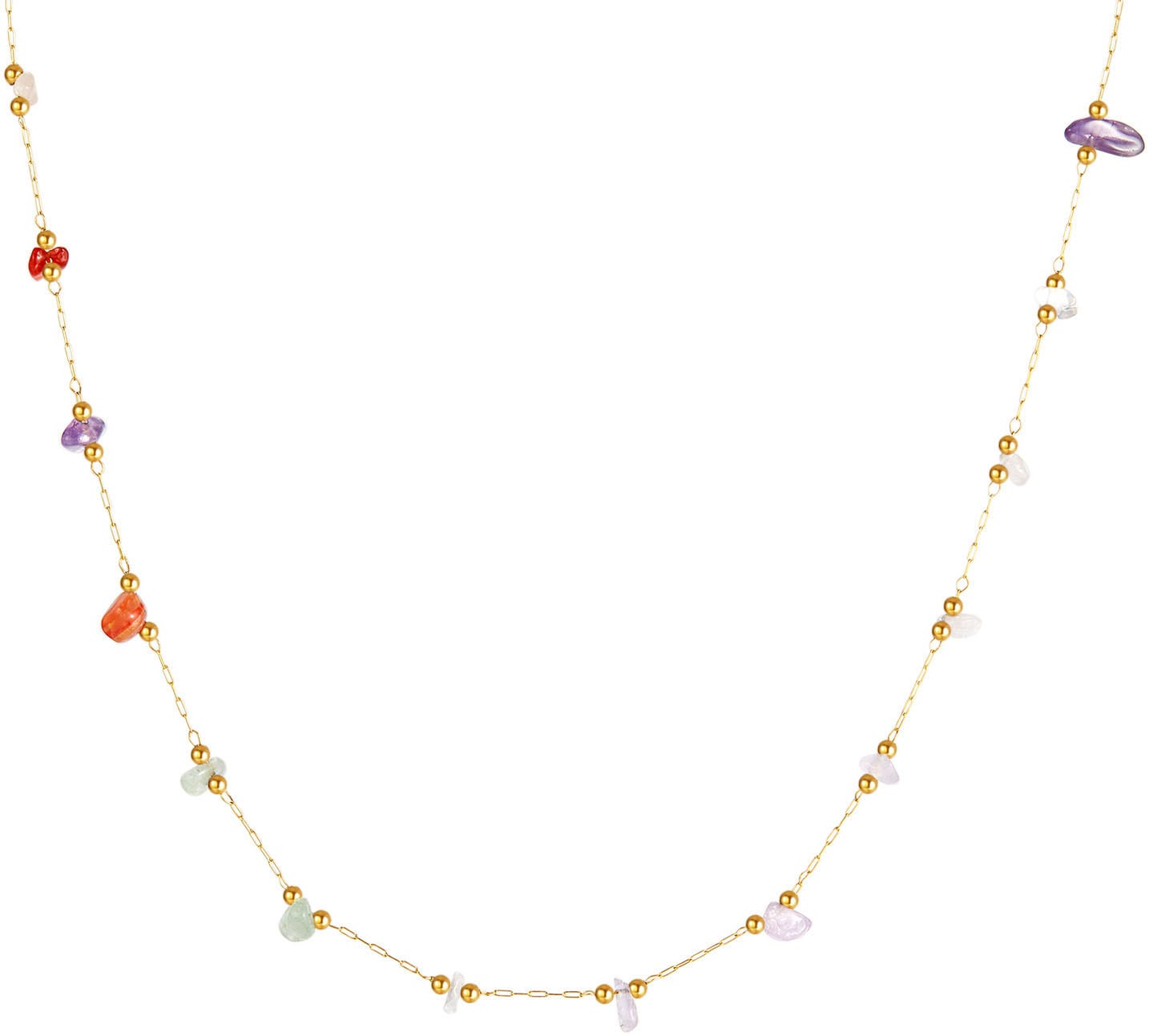 Firetti Kette ohne Anhänger »Schmuck Geschenk Edelstahl Halsschmuck Halskette Edelstein«, mit Naturstein Firetti Kette ohne Anhänger »Schmuck Geschenk Edelstahl Halsschmuck Halskette Edelstein«, mit Naturstein von Firetti