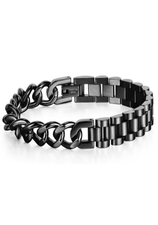 Firetti Edelstahlarmband »Schmuck Geschenk Armband Panzerkette kombiniert, verstellbar« von Firetti