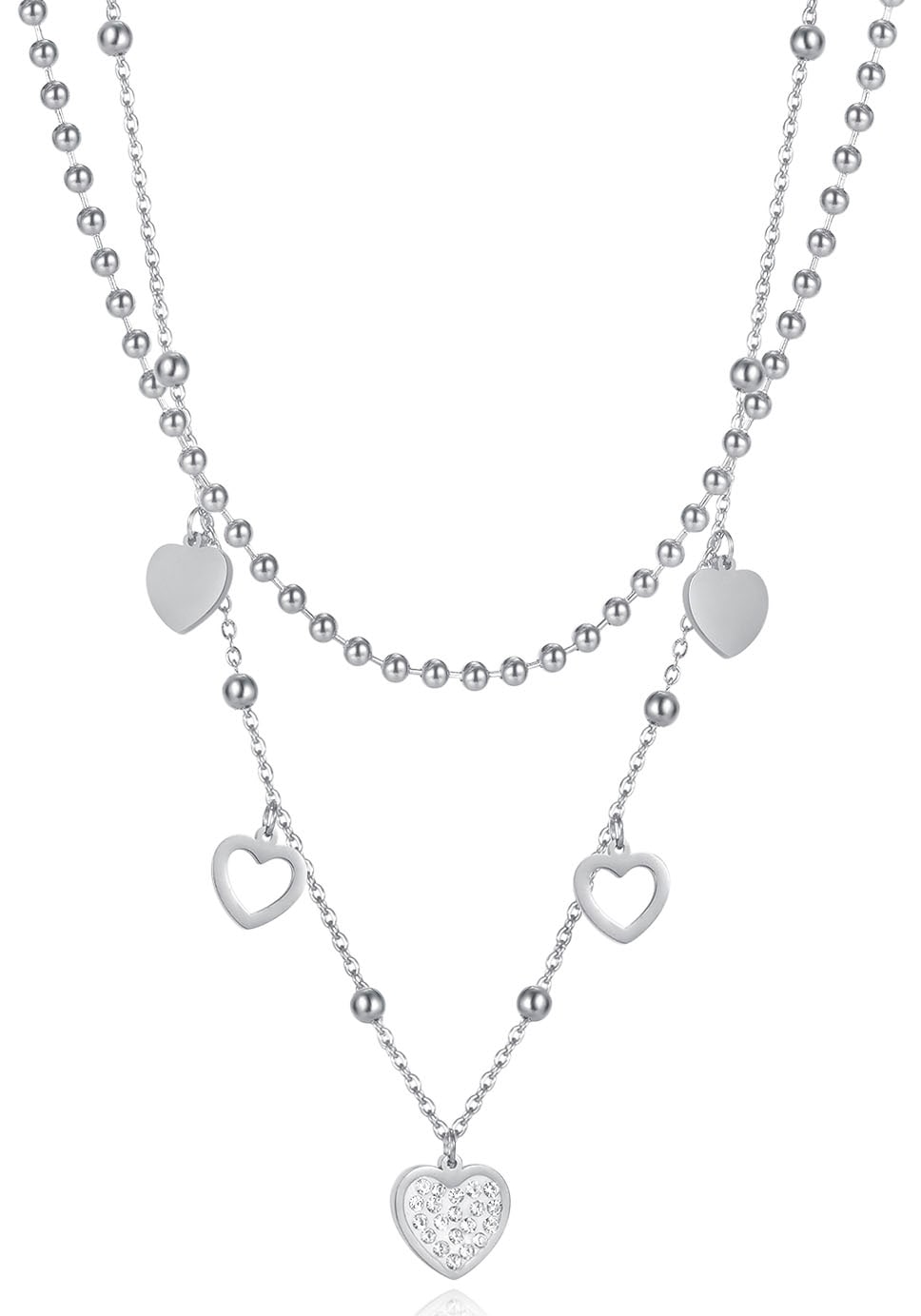 Firetti Kette mit Anhänger »Schmuck Geschenk Hearts Charm«, mit Zirkonia (synth.) Firetti Kette mit Anhänger »Schmuck Geschenk Hearts Charm«, mit Zirkonia (synth.) von Firetti