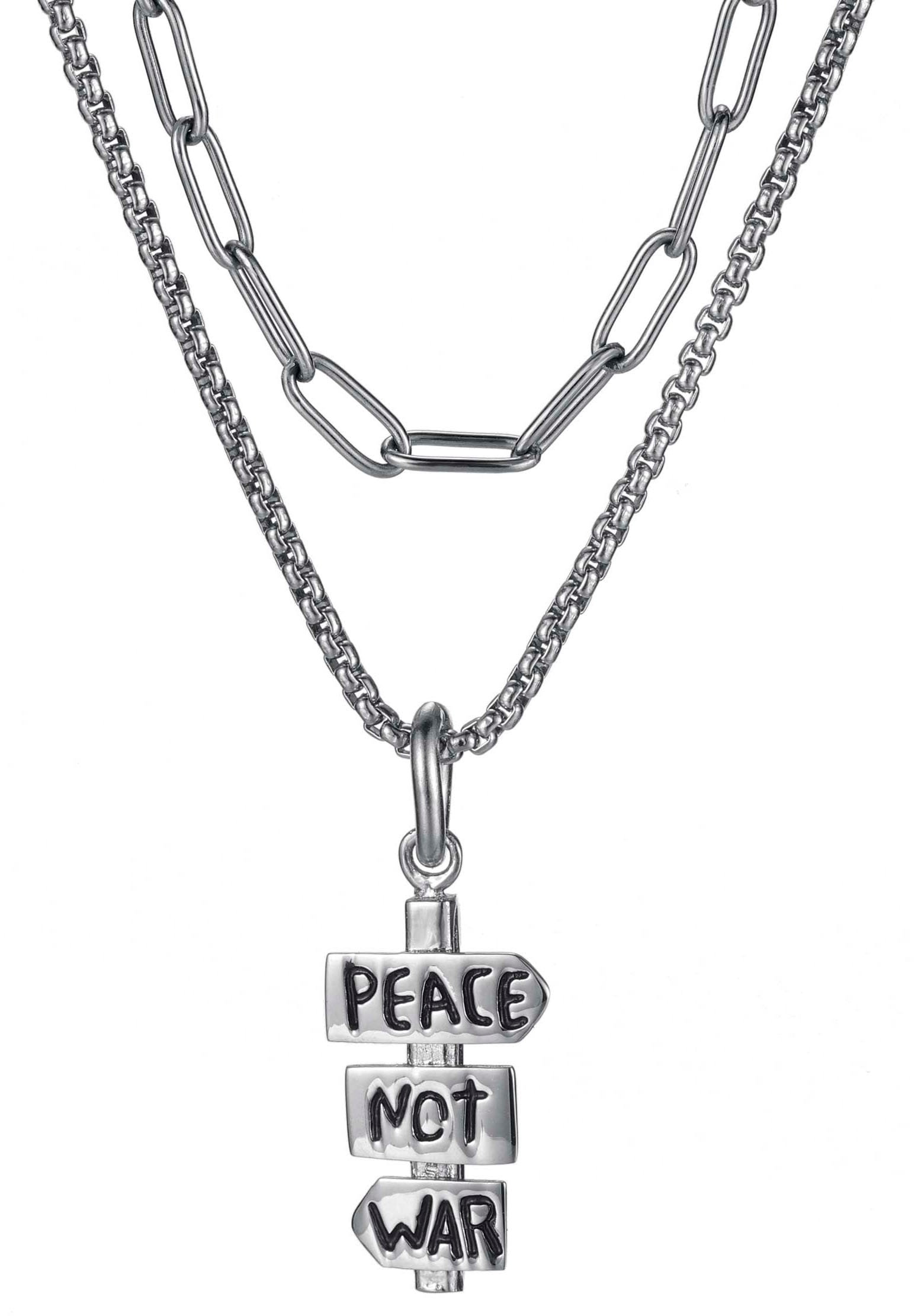 Firetti Kette mit Anhänger »Schmuck Geschenk Peace«, (Set, 1 tlg.) von Firetti