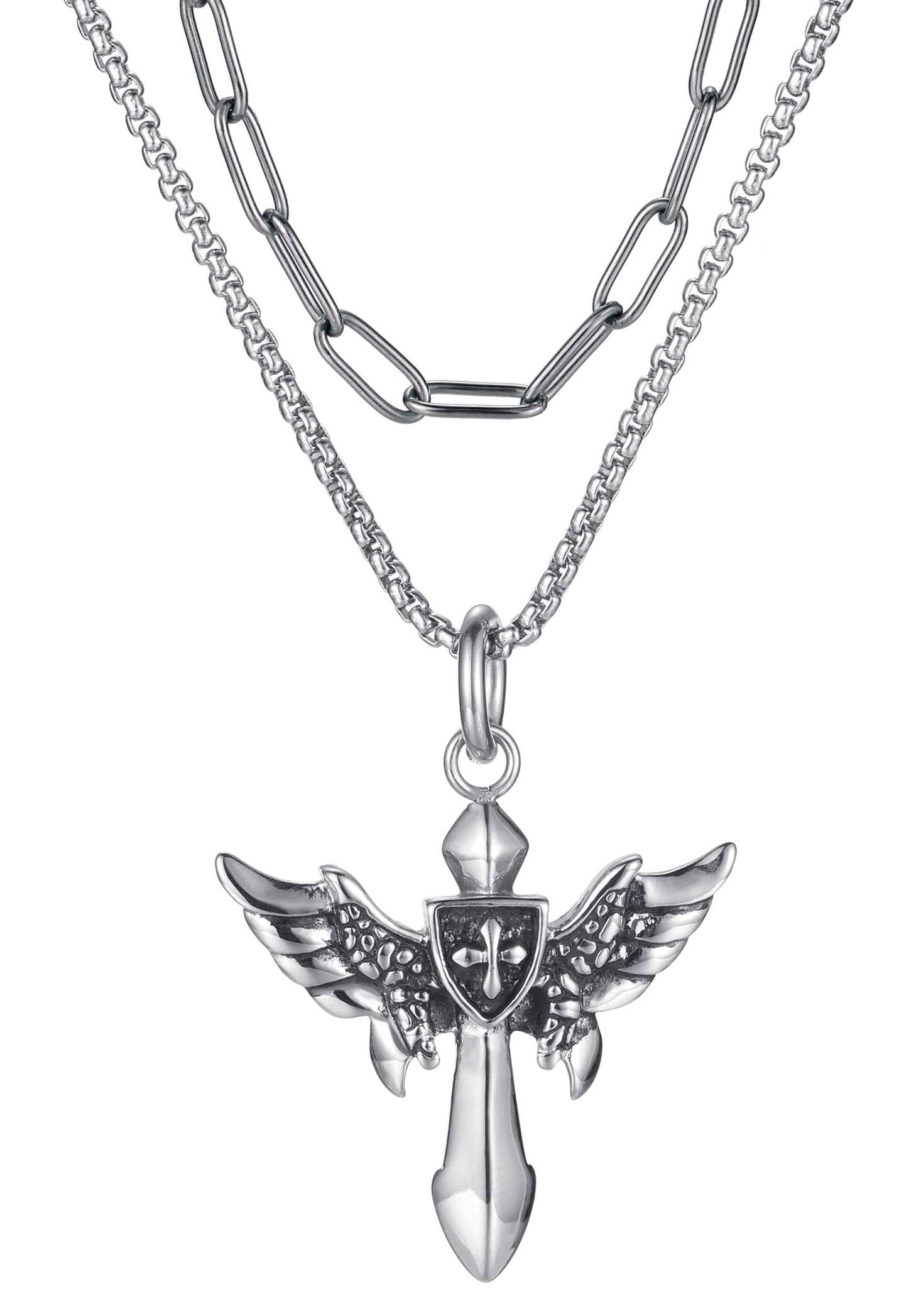 Firetti Kette mit Anhänger »Schmuck Geschenk, Wings«, (Set, 1 tlg.)