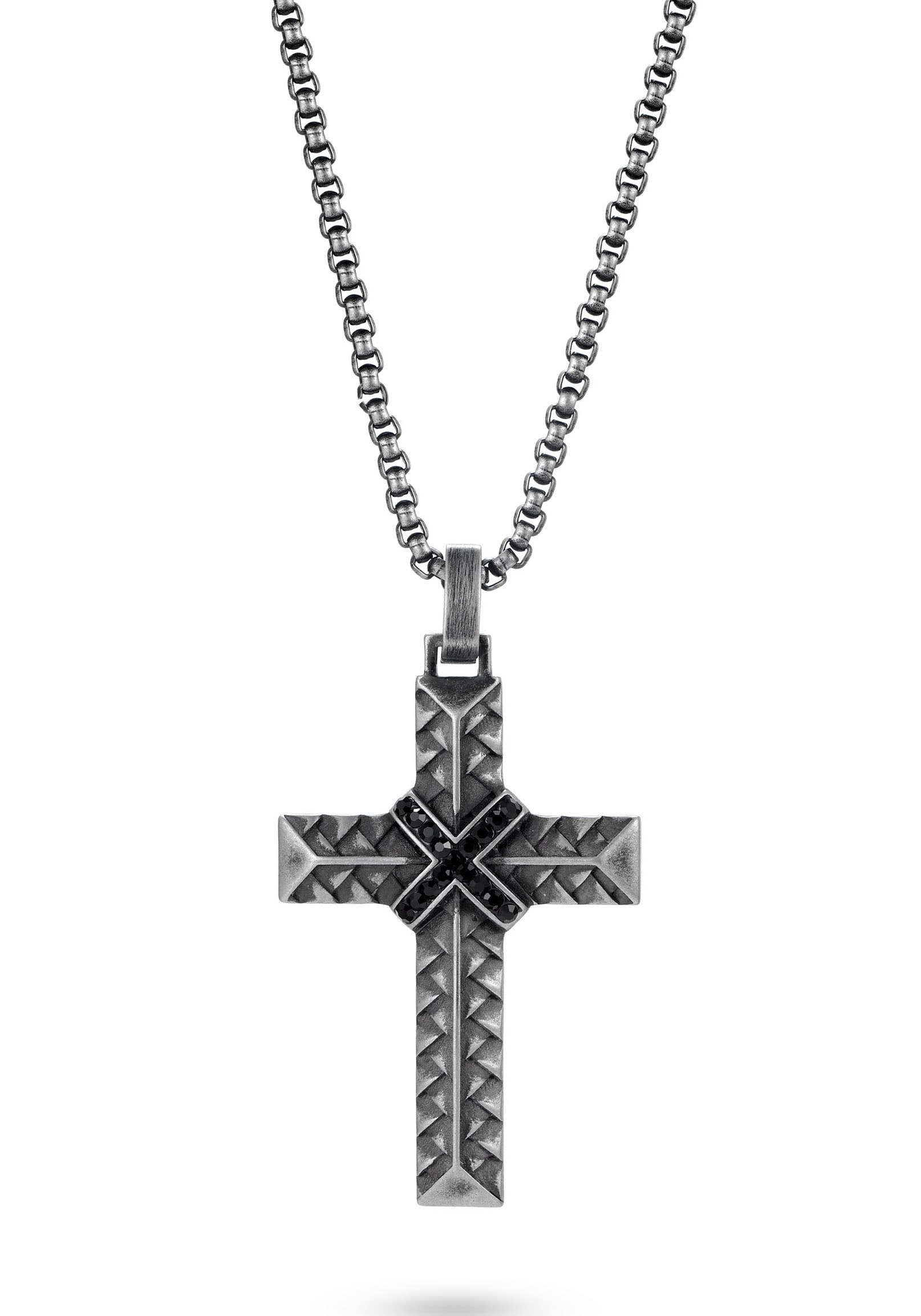 Firetti Kette mit Anhänger »Schmuck Geschenk, Woven/Kreuz«, mit Zirkonia (synth.) von Firetti