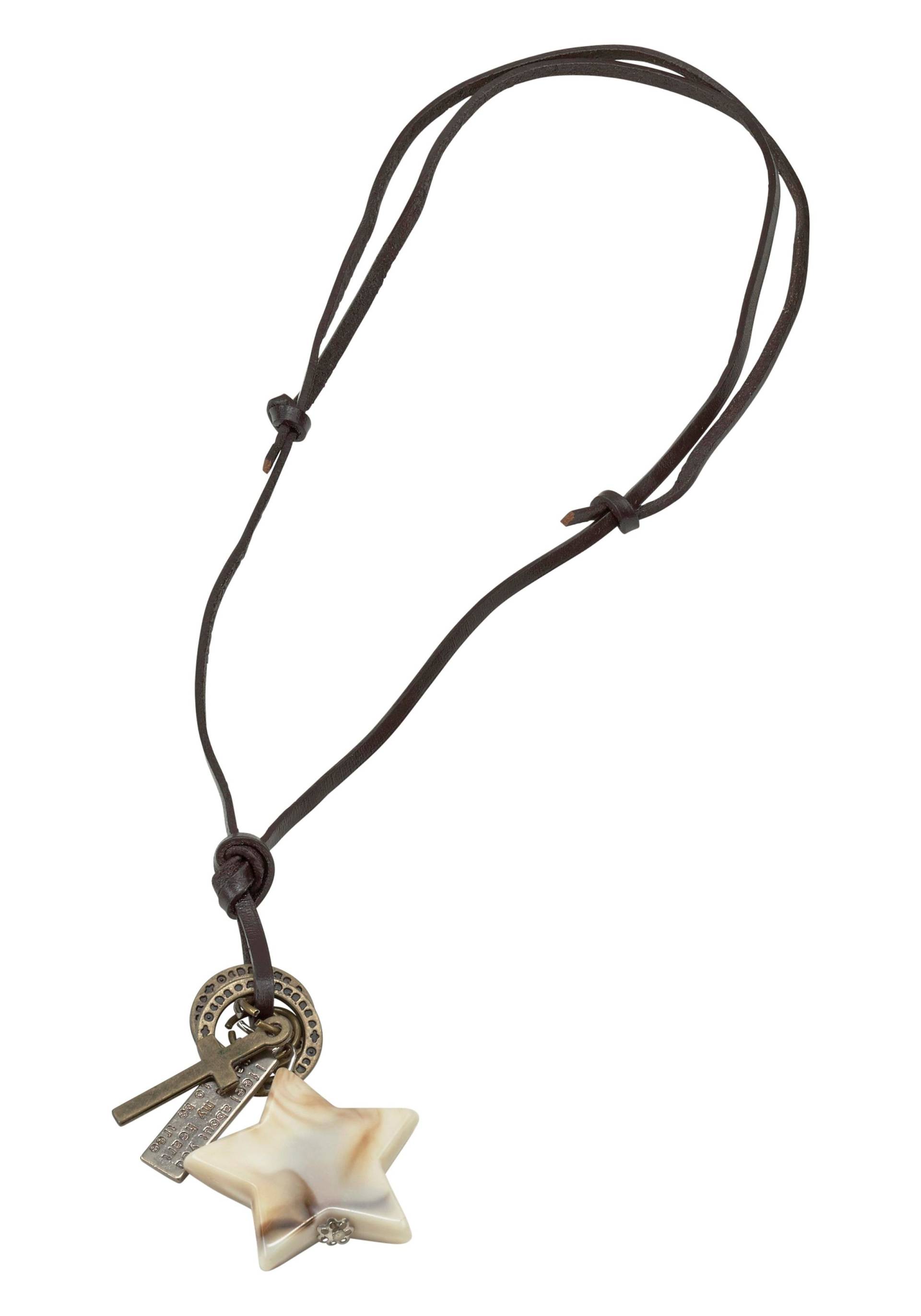 Firetti Kette mit Anhänger »mit Stern, Kreuz, beschriftete Plakette« Firetti Kette mit Anhänger »mit Stern, Kreuz, beschriftete Plakette« von Firetti