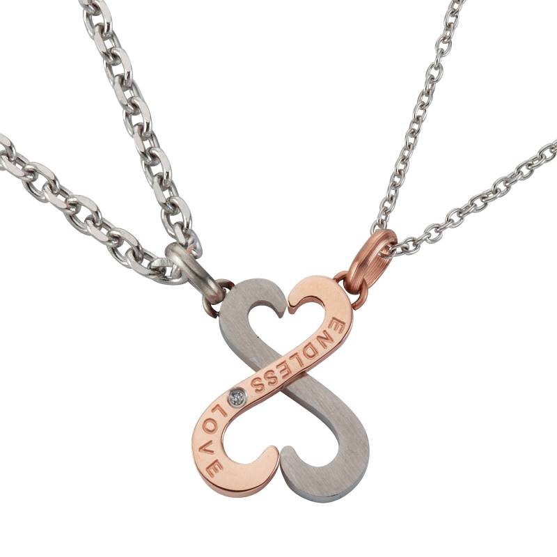 Firetti Kette und Anhänger Set »Multipack Schmuck Geschenk Halskette LIEBE "ENDLESS LOVE"«, (4 tlg.), mit Zirkonia (synth.) von Firetti