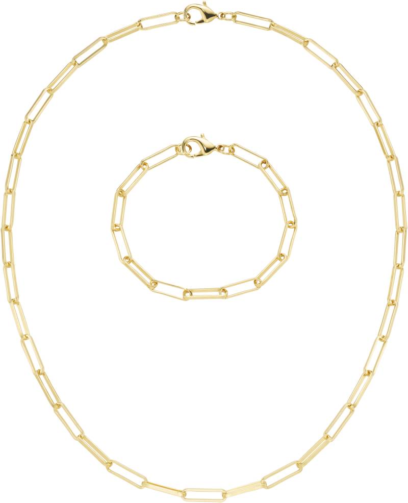 Firetti Ketten und Armband Set »Multipack Schmuck Geschenk Armkette Halskette Langankerkettenglieder«, (Set, 2 tlg.) von Firetti