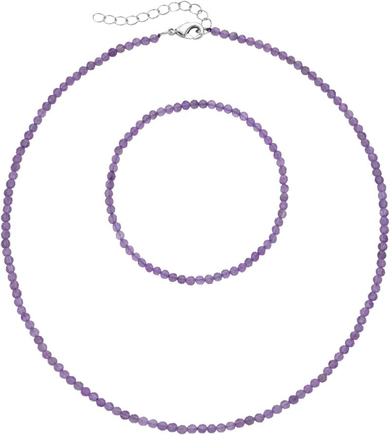 Firetti Ketten und Armband Set »Multipack Schmuck Geschenk Armkette Halskette«, (Set, 2 tlg.), facettierte Edelsteine von Firetti