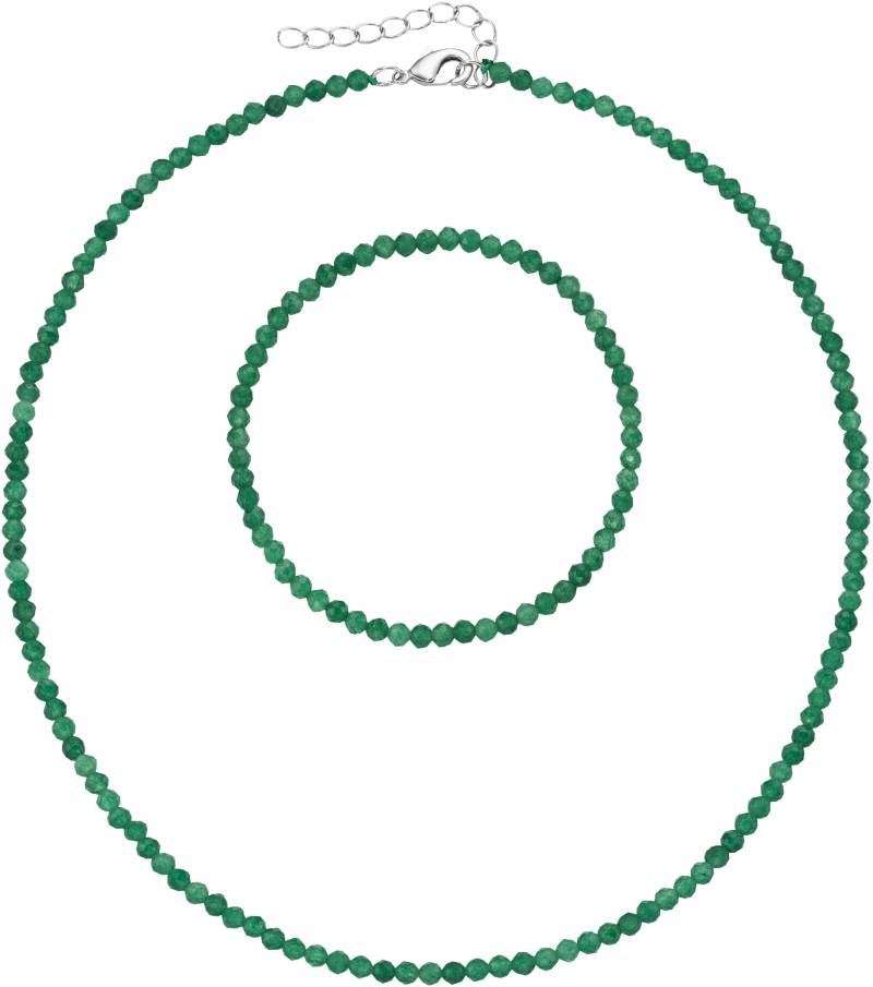 Firetti Ketten und Armband Set »Multipack Schmuck Geschenk Armkette Halskette«, (Set, 2 tlg.), facettierte Edelsteine von Firetti