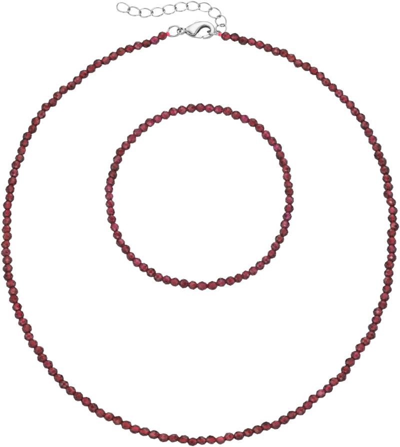 Firetti Ketten und Armband Set »Multipack Schmuck Geschenk Armkette Halskette«, (Set, 2 tlg.), facettierte Edelsteine von Firetti
