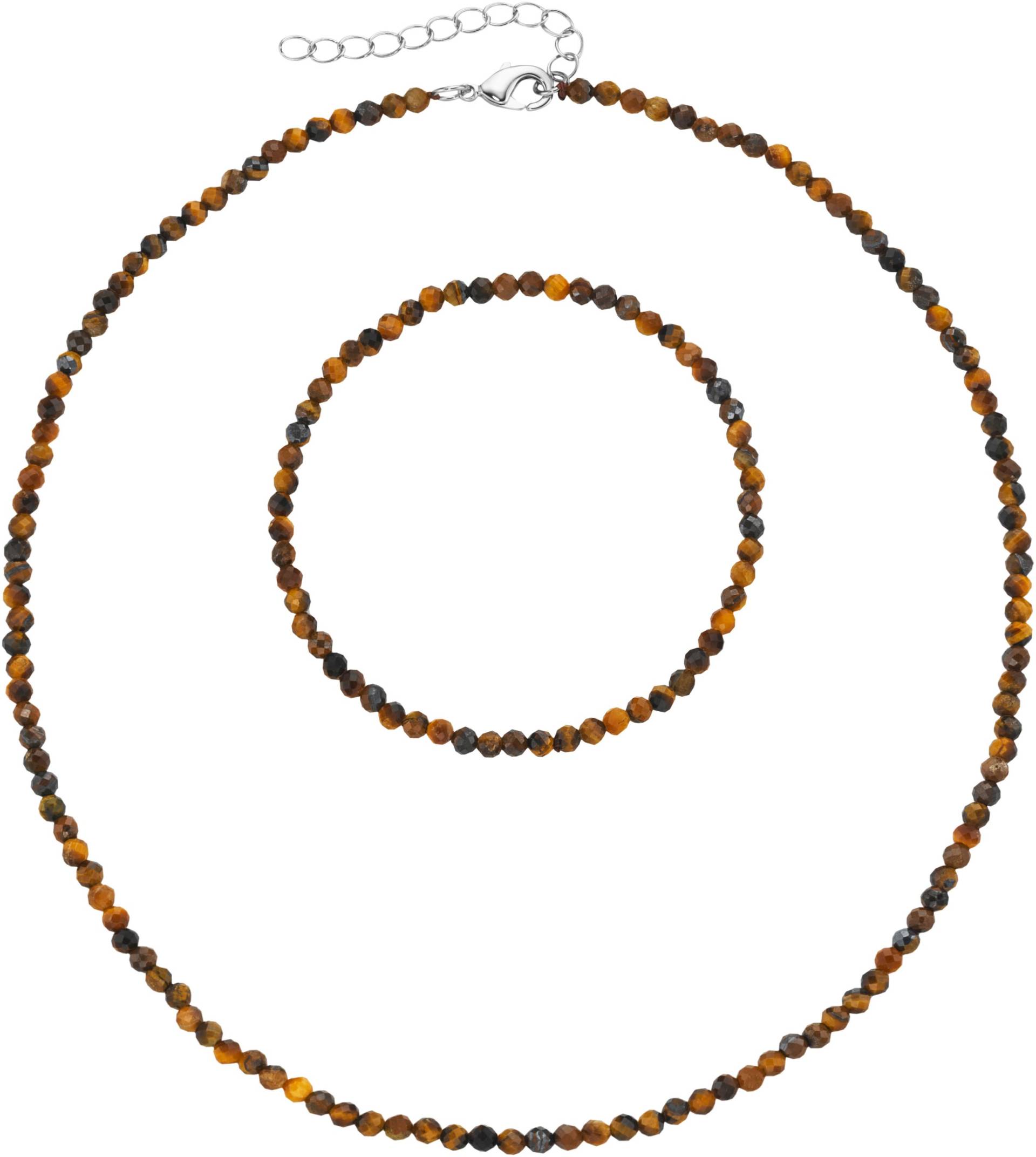 Firetti Ketten und Armband Set »Multipack Schmuck Geschenk Armkette Halskette«, (Set, 2 tlg.), facettierte Edelsteine von Firetti