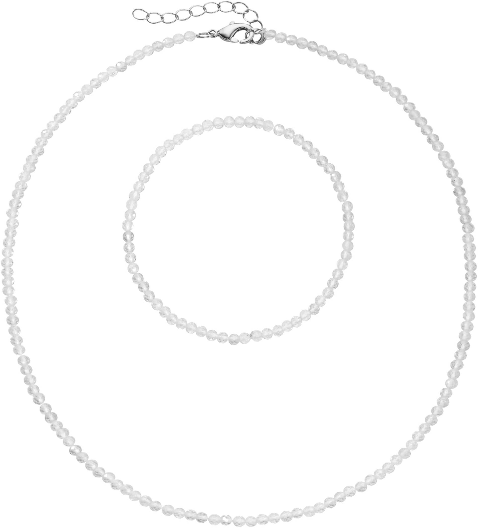 Firetti Ketten und Armband Set »Multipack Schmuck Geschenk Armkette Halskette«, (Set, 2 tlg.), facettierte Edelsteine von Firetti
