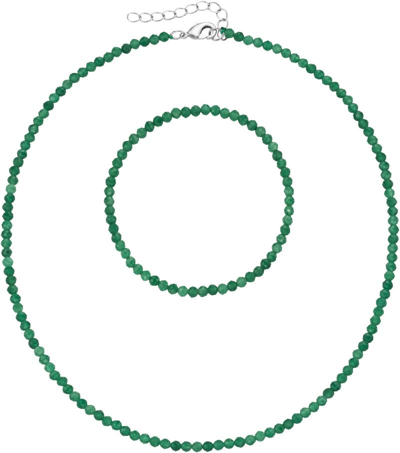 Firetti Ketten und Armband Set »Multipack Schmuck Geschenk Armkette Halskette«, (Set, 2 tlg.), facettierte Edelsteine von Firetti