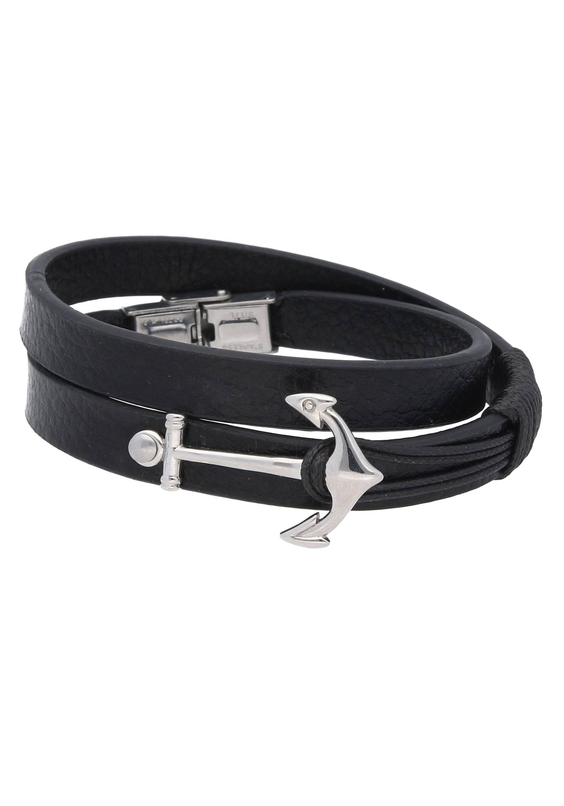 Firetti Lederarmband »Schmuck Geschenk Armschmuck Wickelarmband Maritim Anker« von Firetti