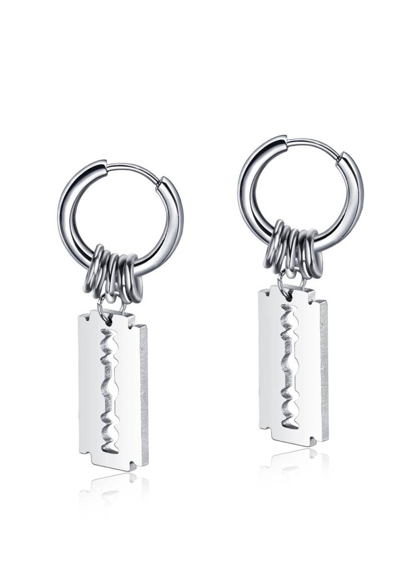 Firetti Paar Creolen »Schmuck Geschenk Rasierklingen-Design«, Einhänger abnehmbar von Firetti