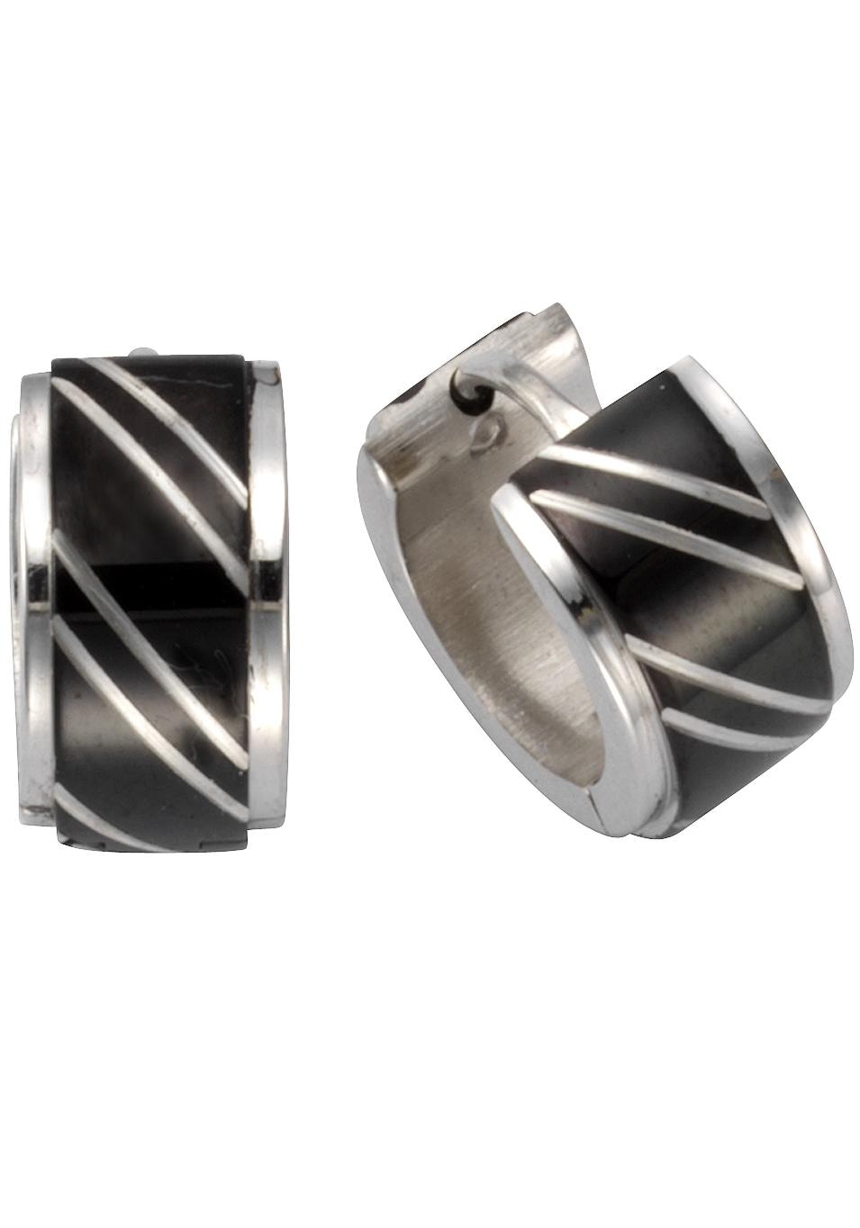Firetti Paar Creolen »Schmuck Geschenk teilweise schwarz«, mit Lack Firetti Paar Creolen »Schmuck Geschenk teilweise schwarz«, mit Lack von Firetti