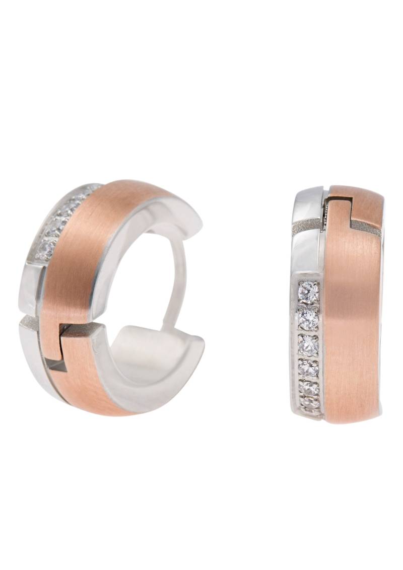 Firetti Paar Creolen »Schmuck Geschenk Ohrschmuck bicolor glitzernd«, mit Zirkonia (synth.) von Firetti