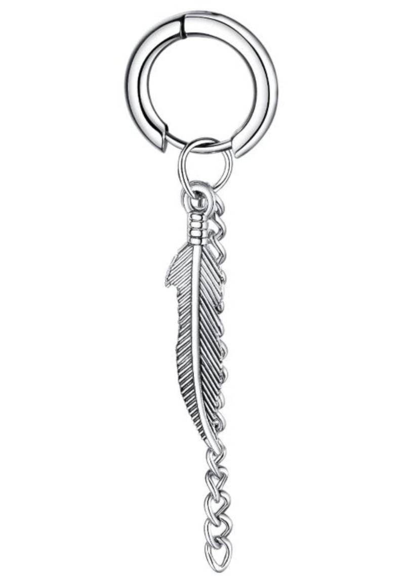 Firetti Single-Creole »Schmuck Geschenk Feder«, Einhänger abnehmbar von Firetti