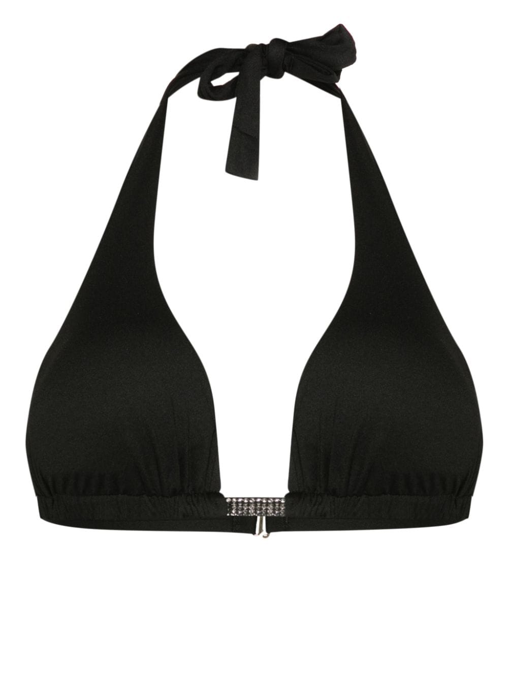 Fisico crystal-embellished bikini top - Black von Fisico