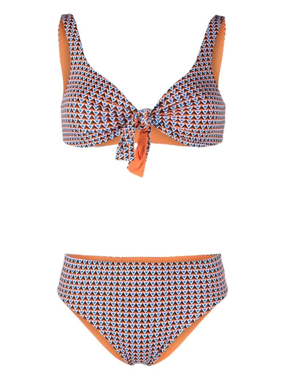 Fisico geometric-print bikini - Orange von Fisico