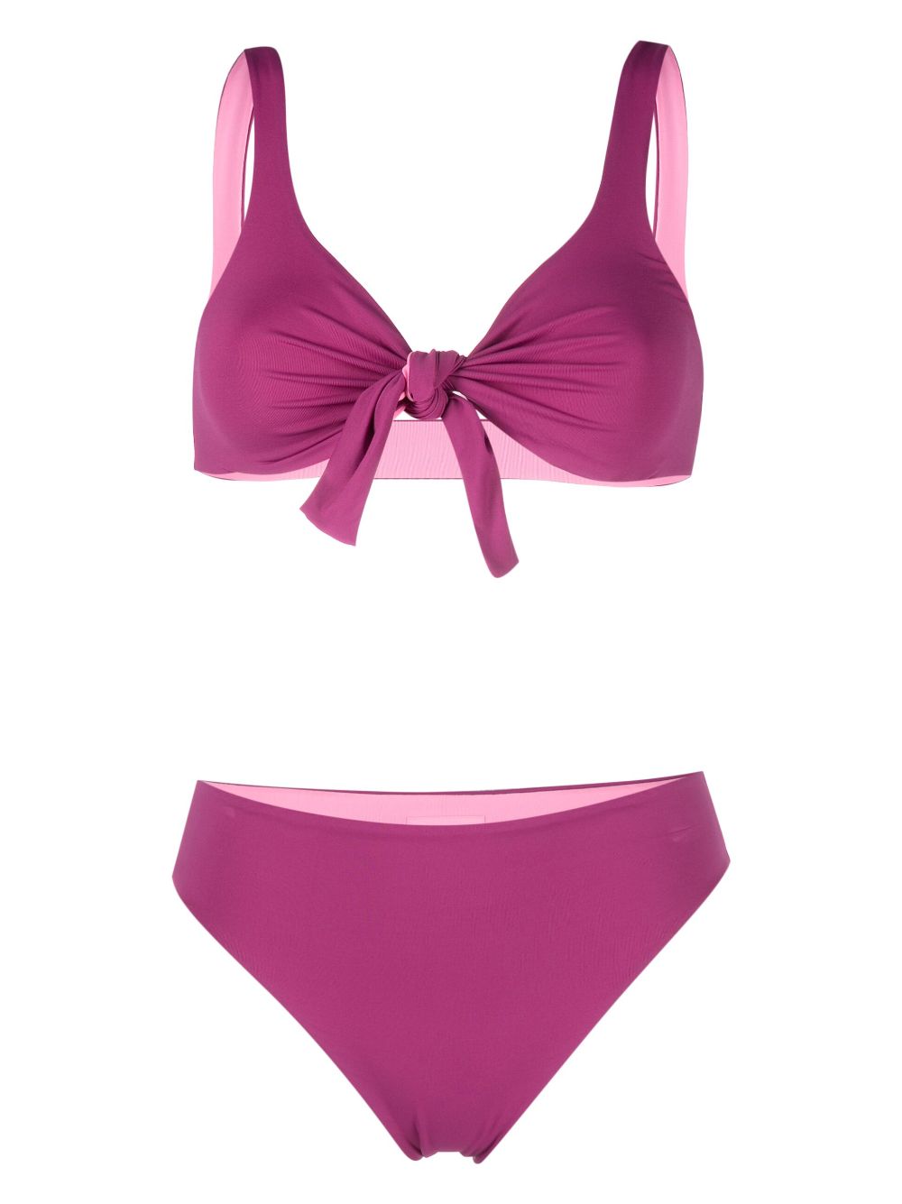 Fisico reversible high-waisted bikini - Purple von Fisico