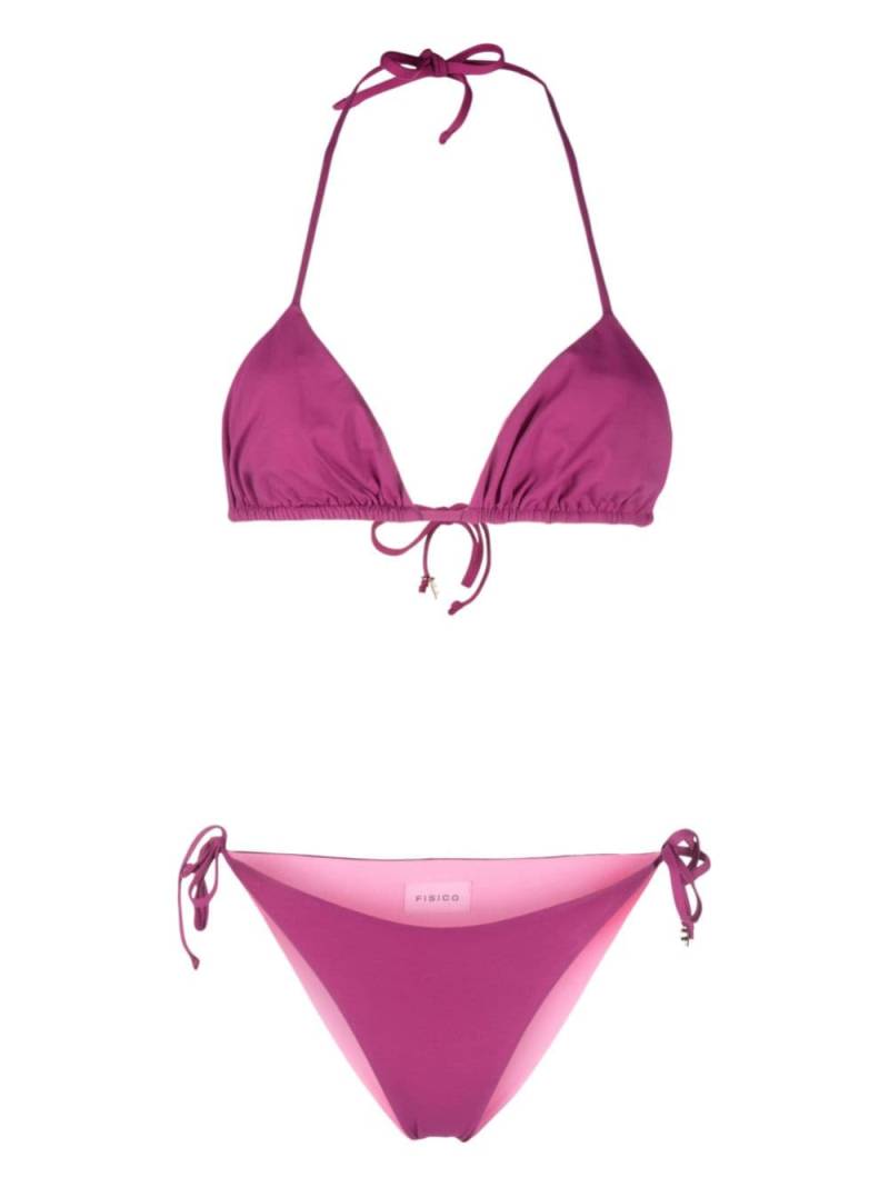 Fisico reversible triangle bikini - Purple von Fisico