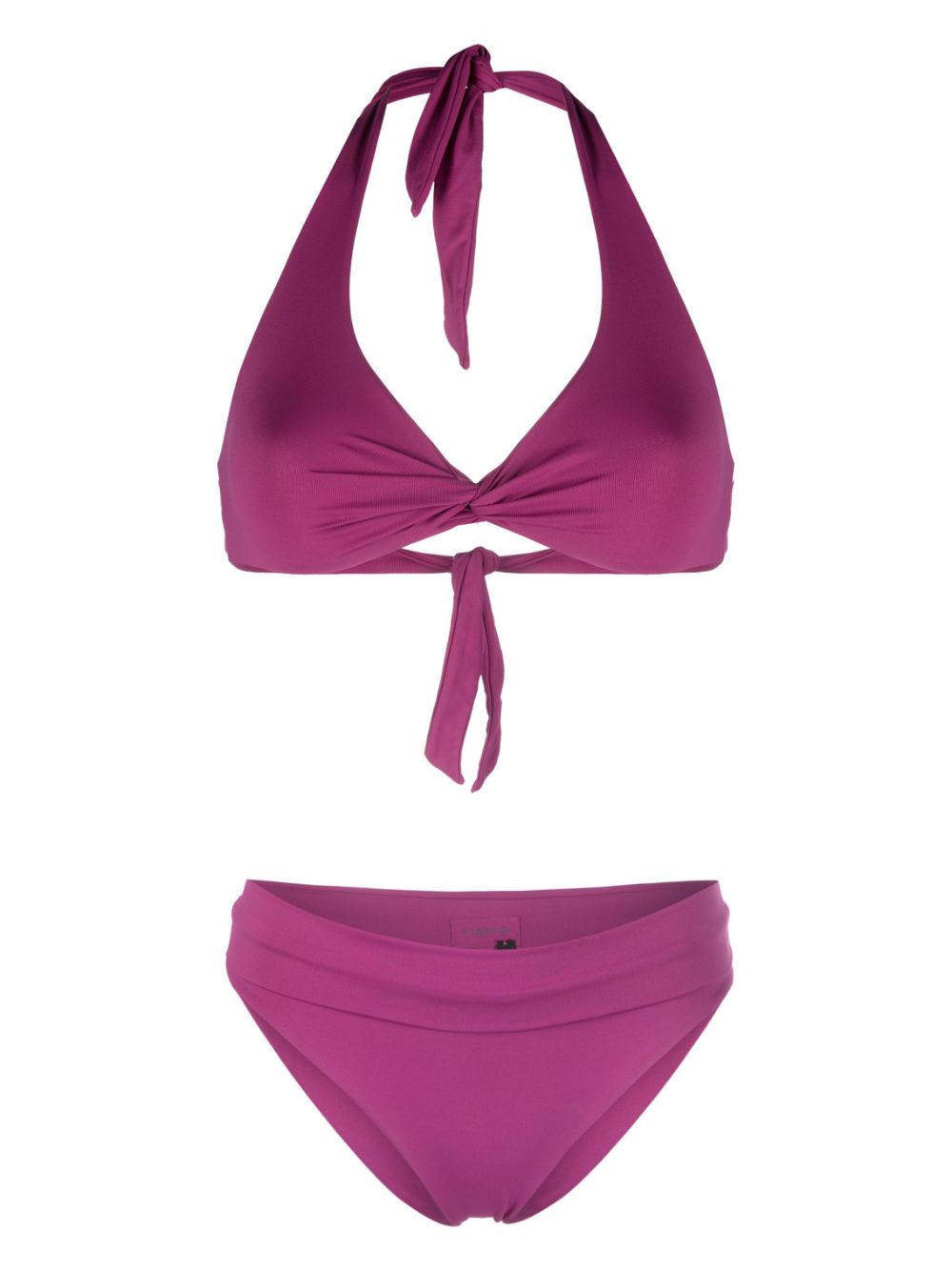 Fisico ruched tie-fastening bikini set - Purple von Fisico