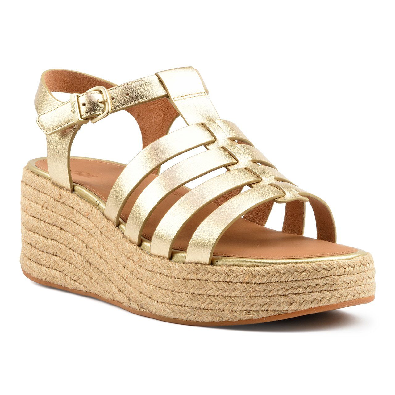 Fitflop PLATFFORMS ESPADR. LEATHER FISHERMAN WEDGE SANDALS-40 40 von Fitflop
