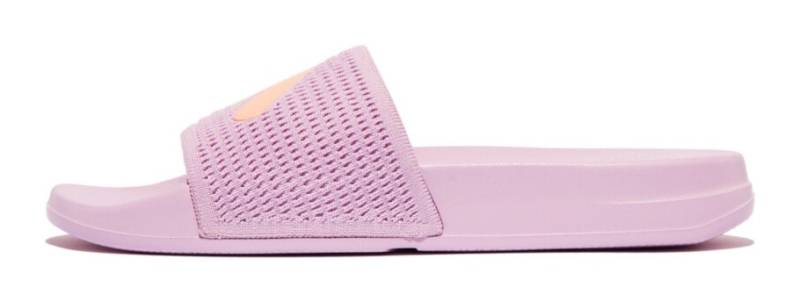Fitflop Pantolette »IQUSHION ARROW KNIT SLIDES«, Keilabsatz, Sommerschuh, Schlappen mit Logo auf der Bandage von Fitflop