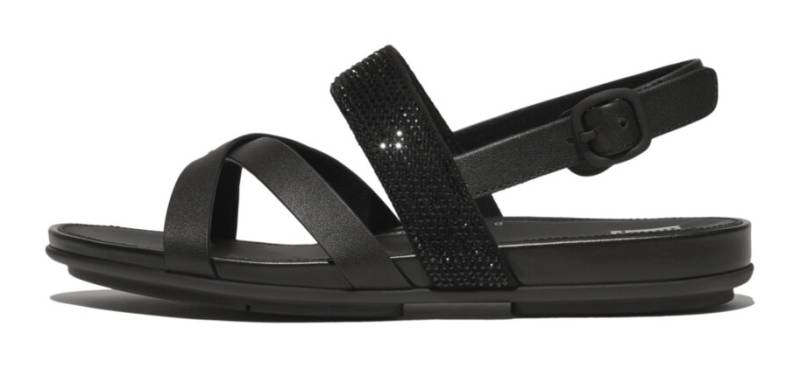 Fitflop Sandale »GRACIE CRYSTAL LEATHER STRAPPY BACK-STRAP SANDALS«, Sommerschuh, Sandalette, Riemchensandale, mit Fersenriemchen von Fitflop