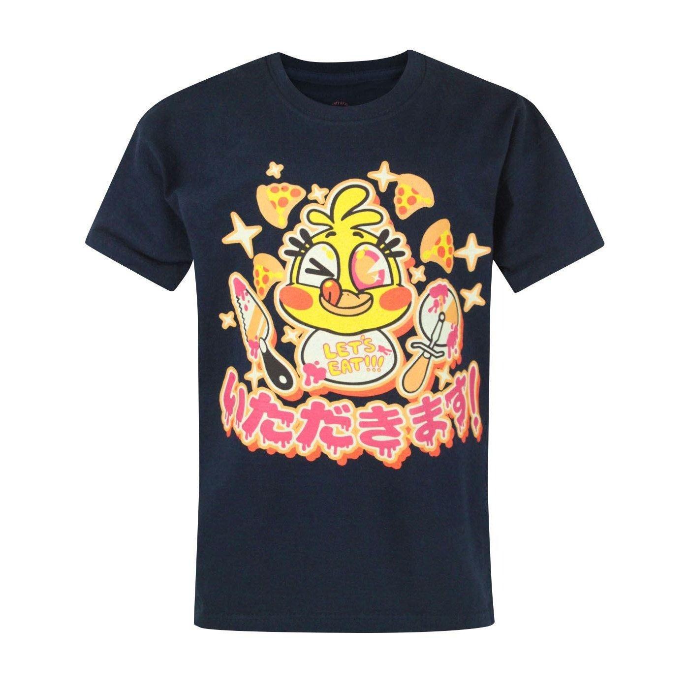 Offizielles Chica Chicadakimasu Tshirt Jungen Marine 128 von Five Nights At Freddys