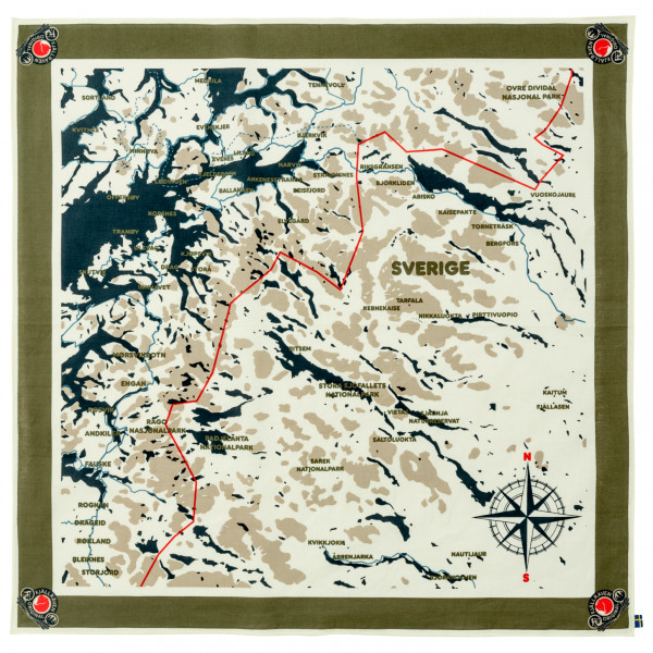 Fjällräven - Swedish Classic Map Scarf - Halstuch Gr One Size beige;bunt von Fjällräven