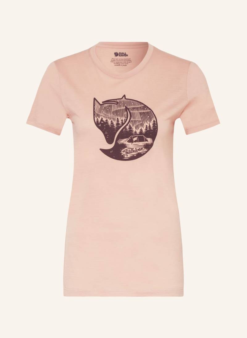 Fjällräven T-Shirt Abisko Wool Fox Mit Merinowolle rosa von Fjällräven