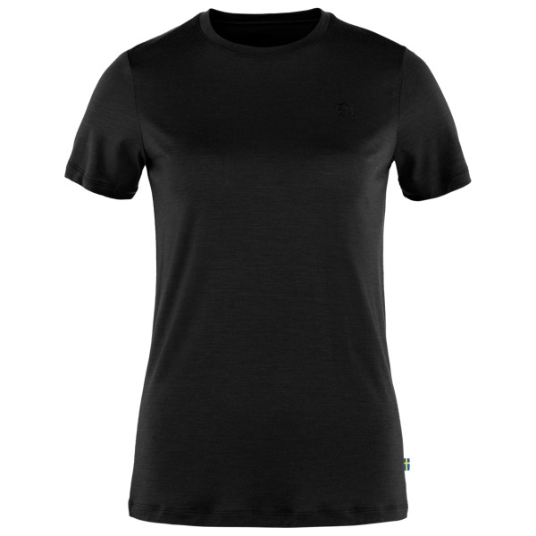 Fjällräven - Women's Abisko Wool S/S - T-Shirt Gr L schwarz von Fjällräven