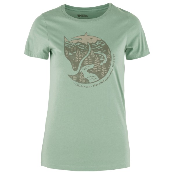 Fjällräven - Women's Arctic Fox Print - T-Shirt Gr S grün von Fjällräven