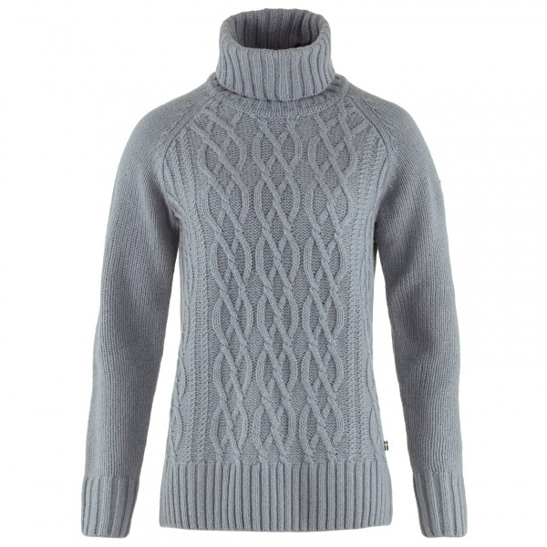 Fjällräven - Women's Övik Cable Knit Roller Neck - Wollpullover Gr M grau von Fjällräven