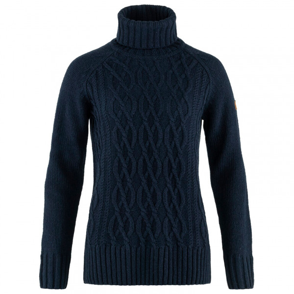 Fjällräven - Women's Övik Cable Knit Roller Neck - Wollpullover Gr S blau von Fjällräven