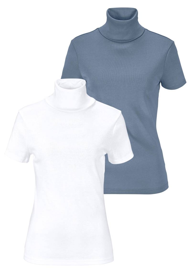 Flashlights Rollkragenshirt, (Packung, 2 tlg., 2er-Pack), eng geschnitten, aus elastischem Material, im 2er-Pack von Flashlights