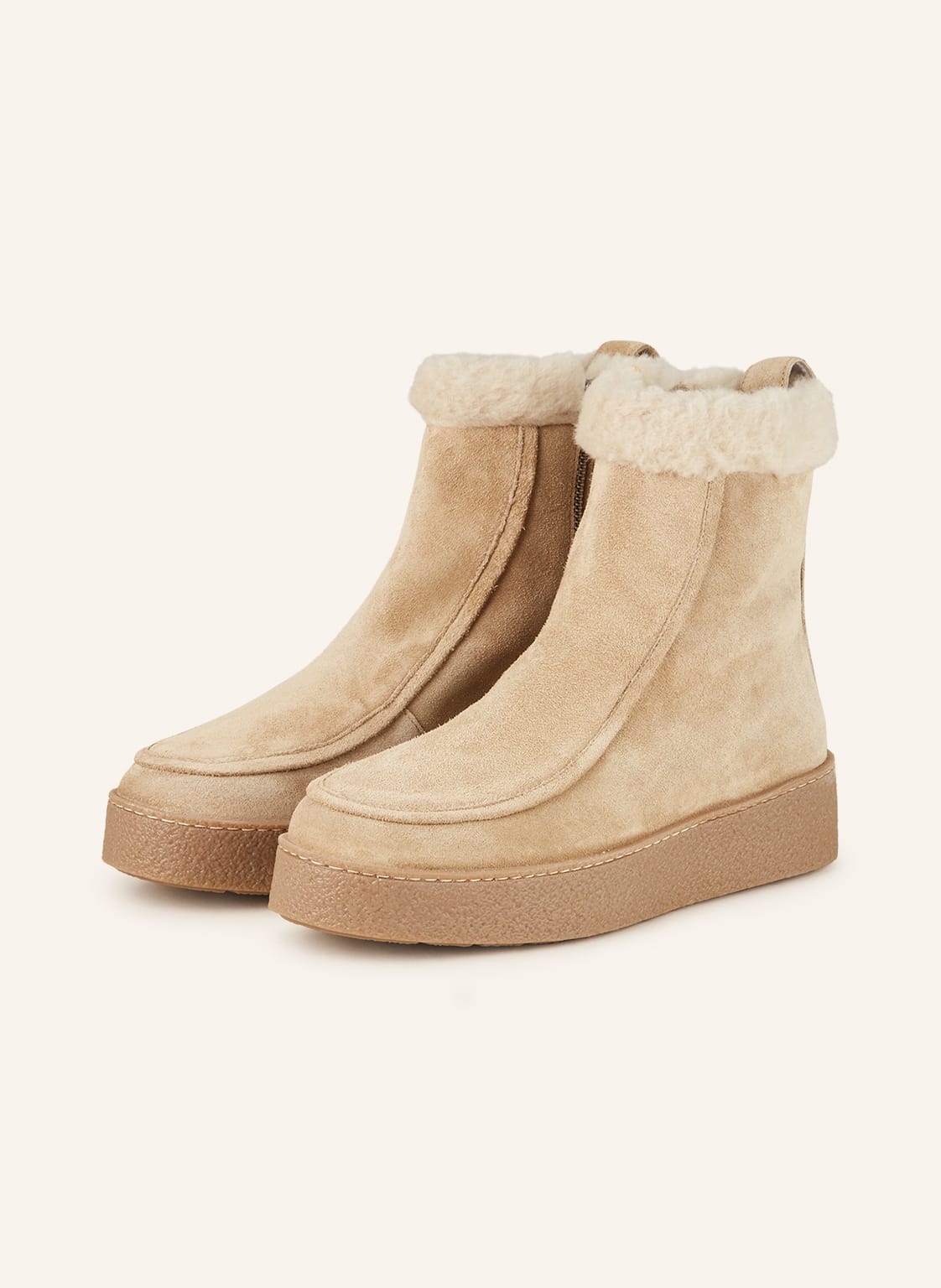 Flattered Plateau-Boots Simone beige von Flattered