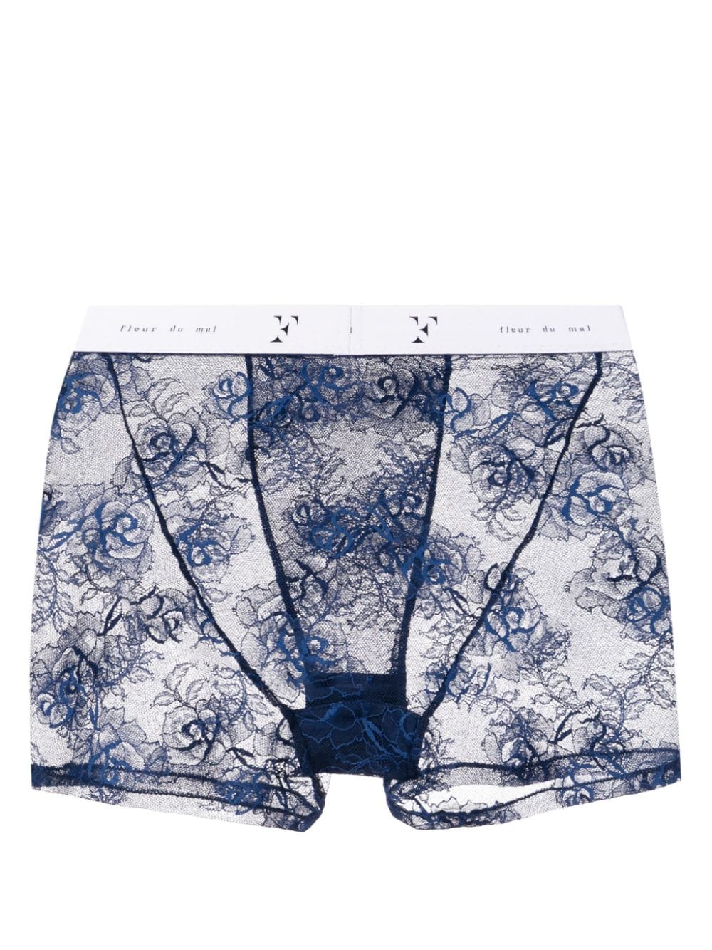 Fleur Du Mal Bouquet Lace boxer briefs - Blue von Fleur Du Mal