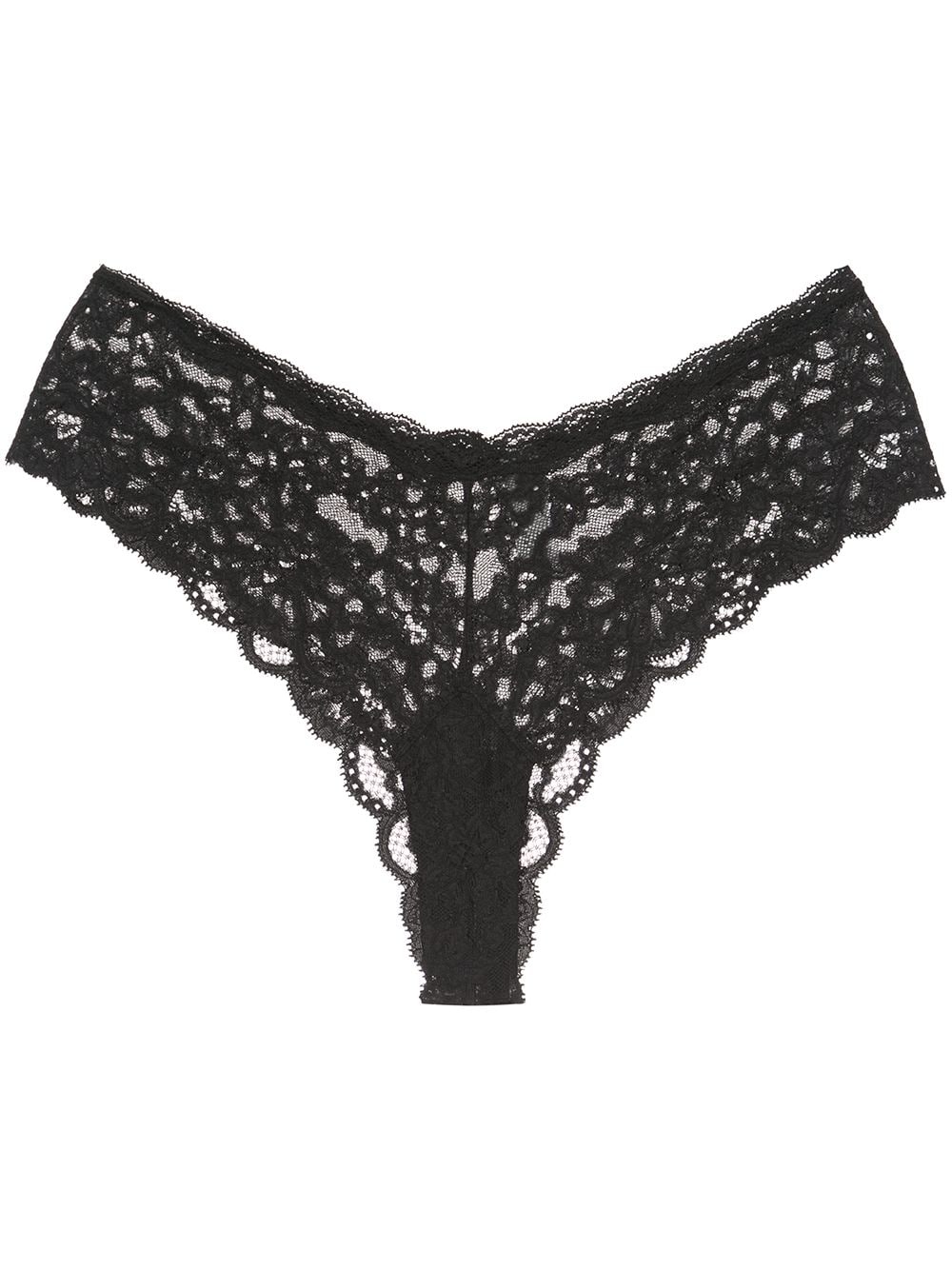 Fleur Du Mal Charlotte lace cheekini - Black von Fleur Du Mal