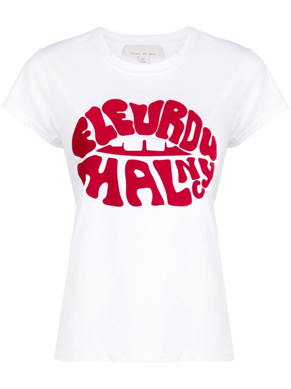 Fleur Du Mal Fleur Lips organic-cotton T-shirt - White von Fleur Du Mal