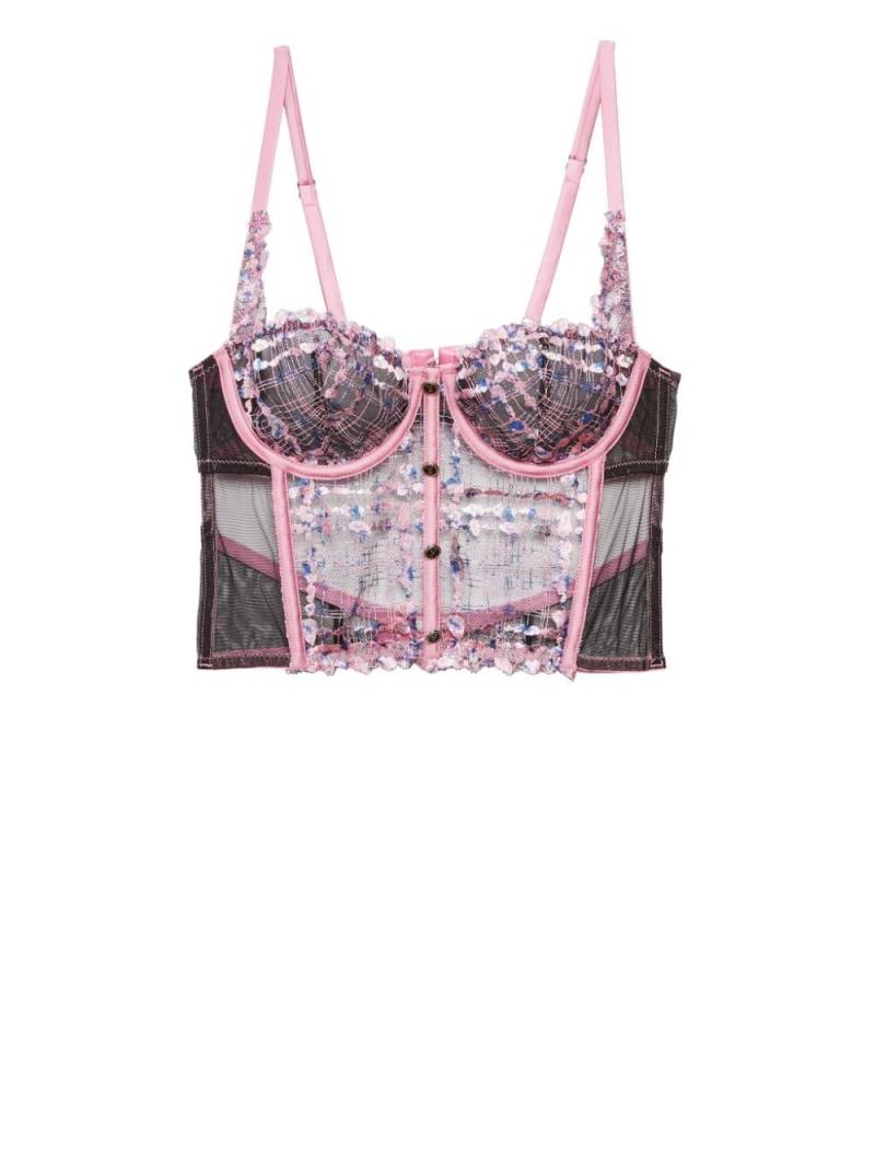 Fleur Du Mal Gabrielle longline bustier - Pink von Fleur Du Mal