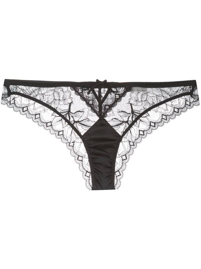 Fleur Du Mal Gardenia lace tanga - Black von Fleur Du Mal