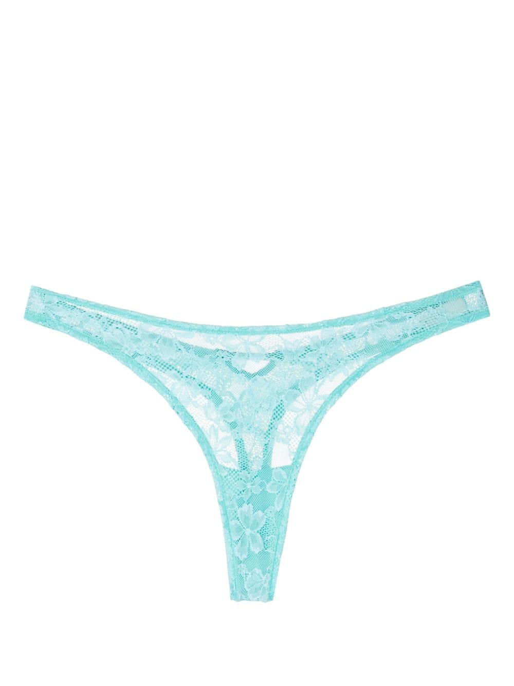 Fleur Du Mal Le Stretch floral-lace thong - Green von Fleur Du Mal