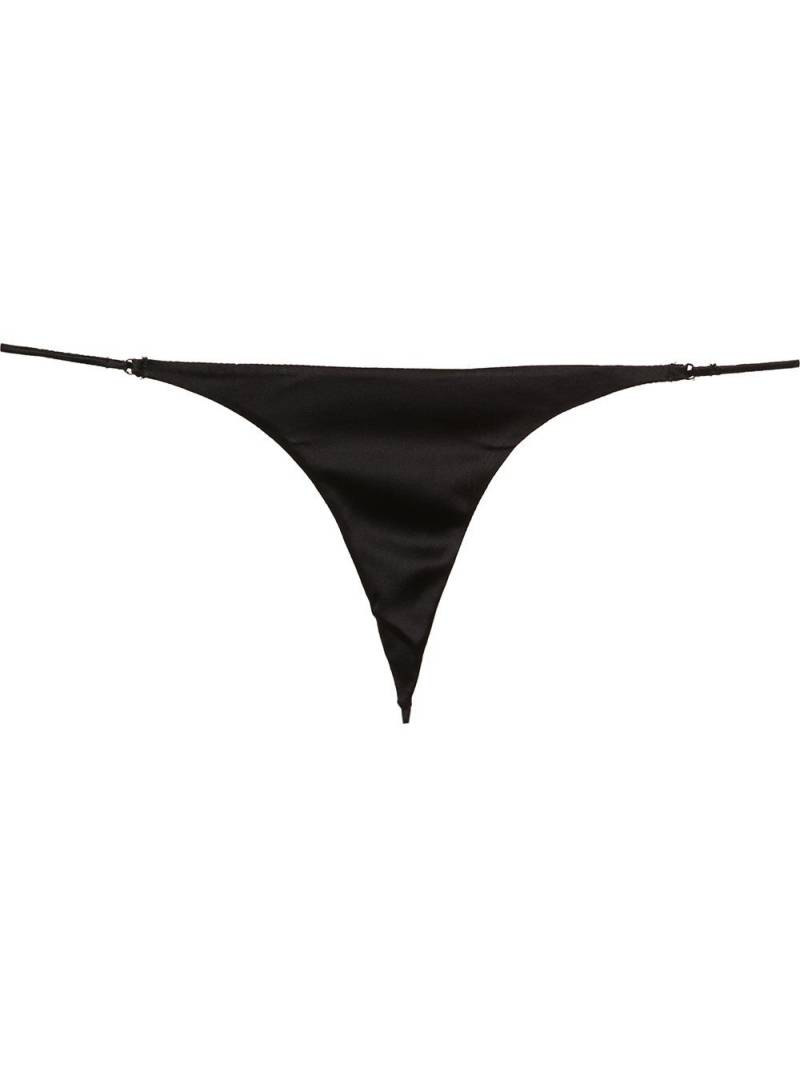 Fleur Du Mal 'Luxe' V-string - Black von Fleur Du Mal