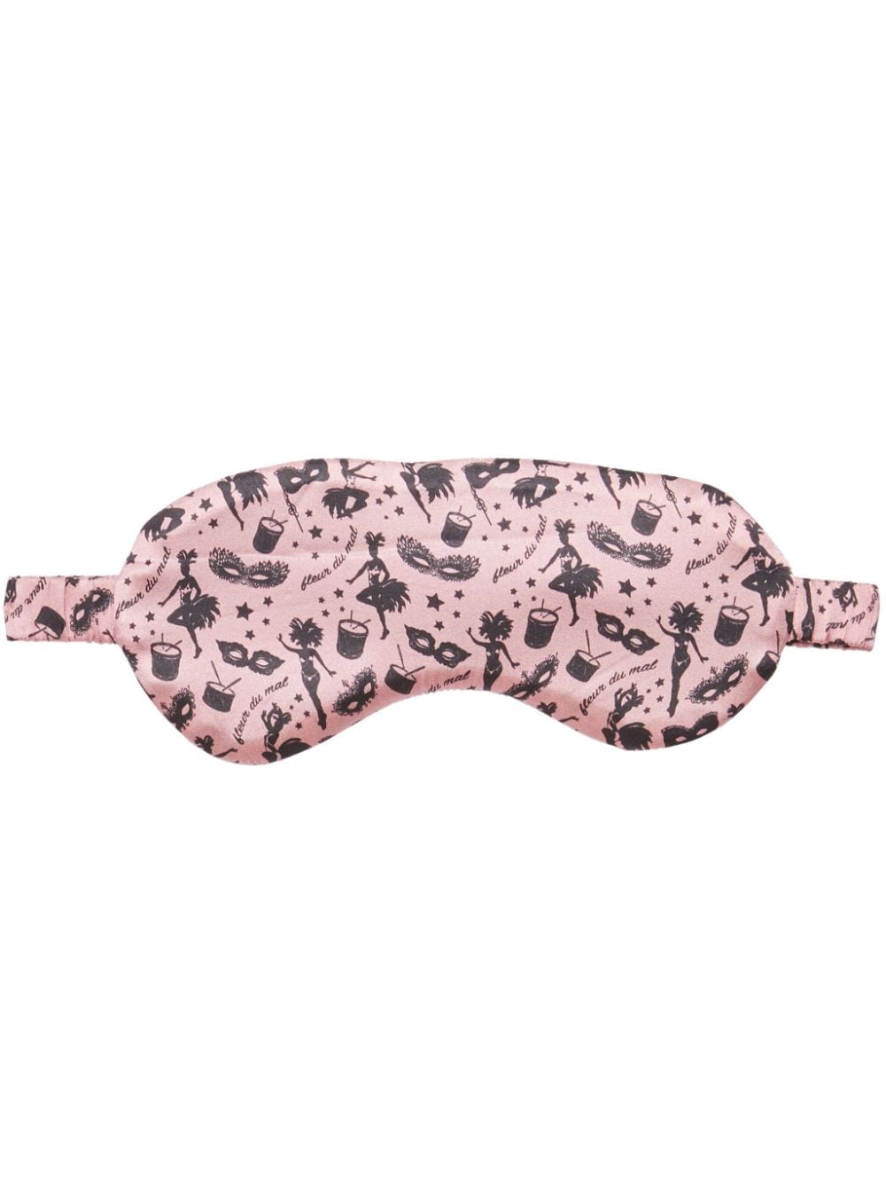 Fleur Du Mal Luxe silk eye mask - Pink von Fleur Du Mal