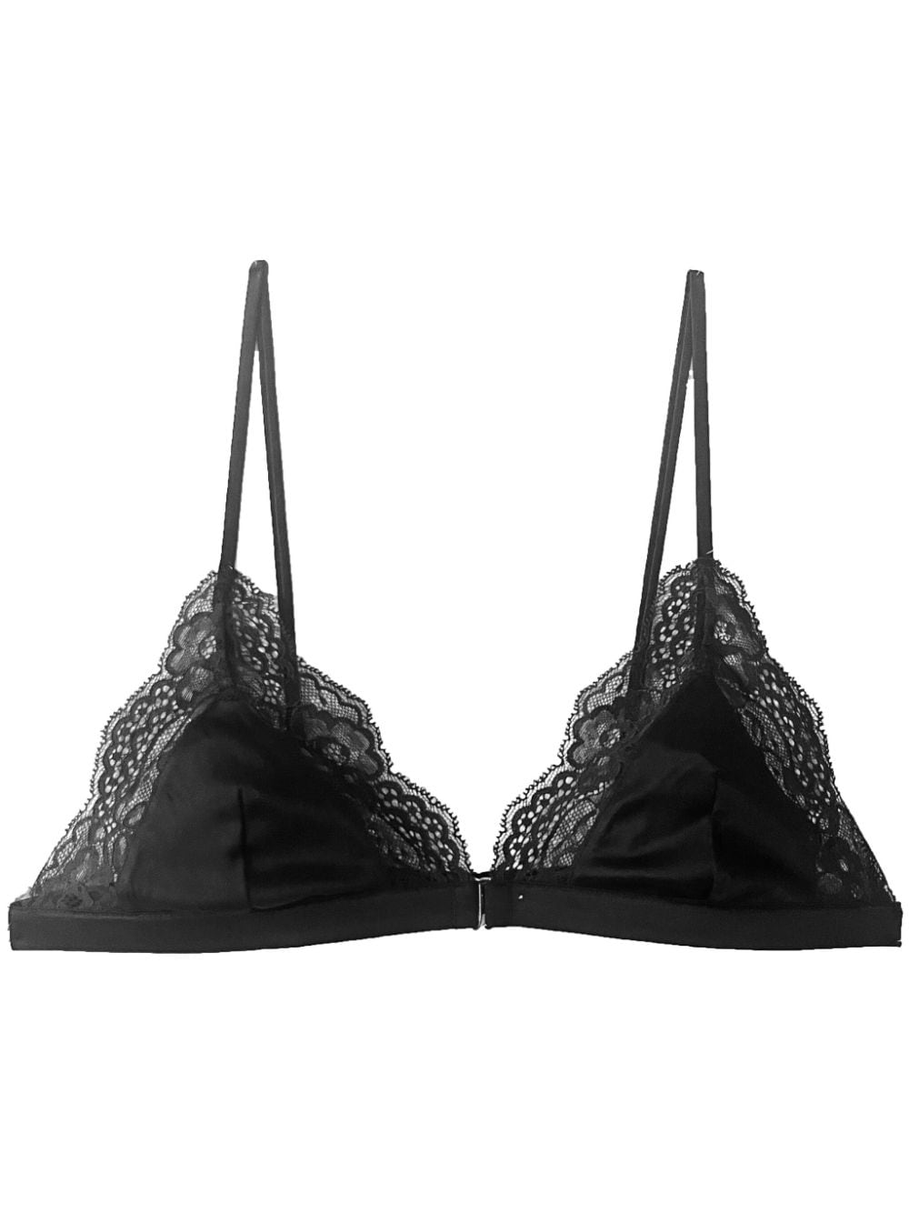 Fleur Du Mal Naomi lace-trim triangle bra - Black von Fleur Du Mal