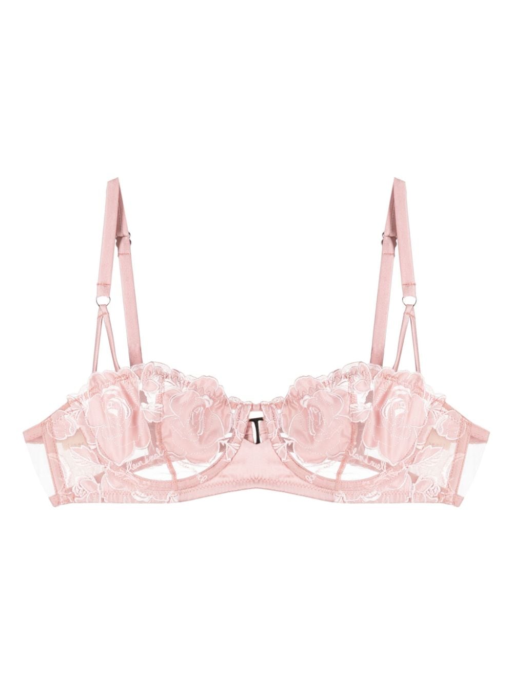 Fleur Du Mal floral-embroidered balconette bra - Pink von Fleur Du Mal